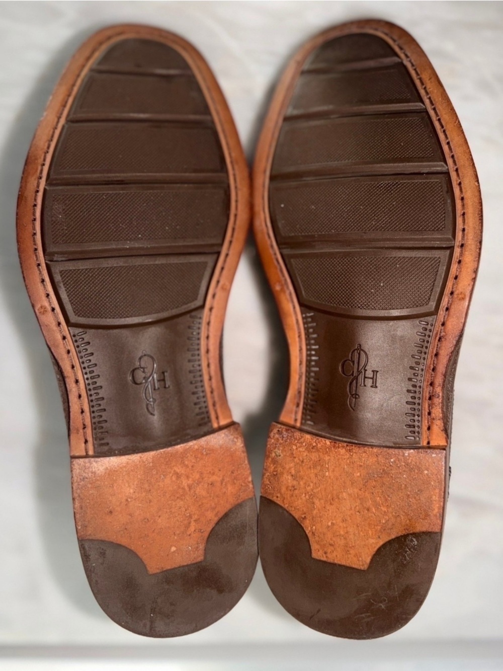 Cole Haan C11693 Men 10.5 Brown Leather Wingtip Oxford Dress Shoes - Picture 10 of 11